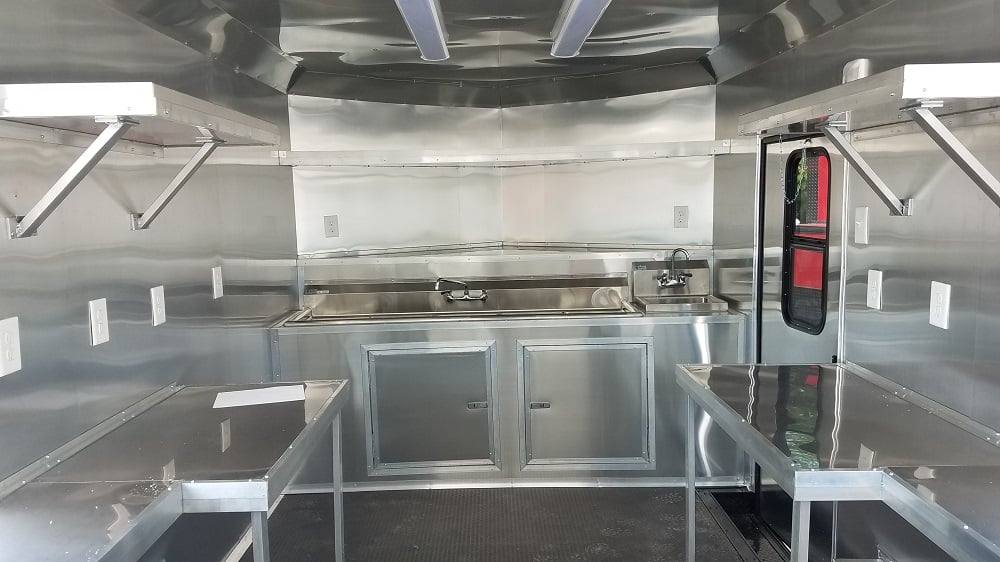 8.5' x 16' Black & White Food Concession Event Trailer - Image 3