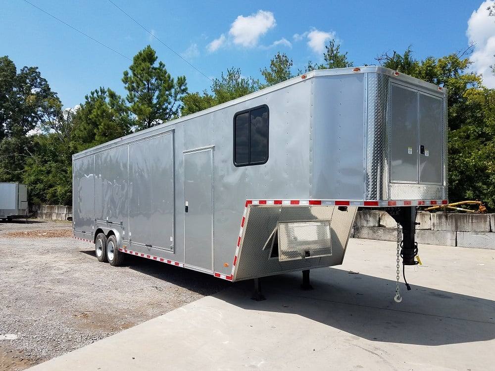 Silver Frost 8.5' X 36' Gooseneck Custom Enclosed Trailer - Image 2