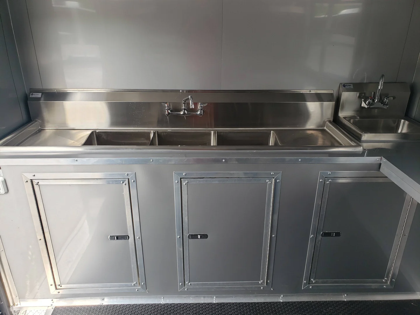 8.5' x 22' Cobalt Blue Concession Trailer with Restroom - Image 2