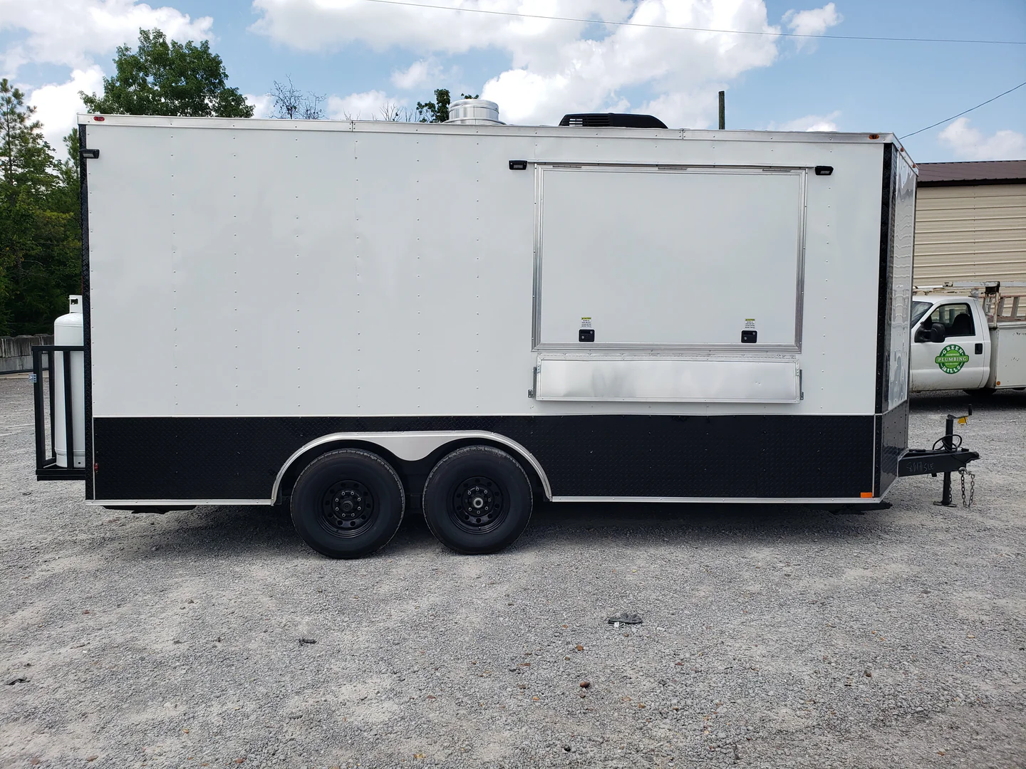 8.5' x 18' White Pizza Vending Concession Food Trailer - Image 2