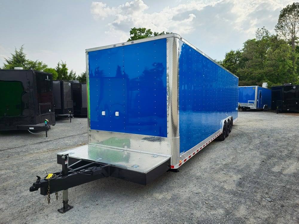 8.5' X 32' Blue Video Game Arcade Concession Trailer - Image 3