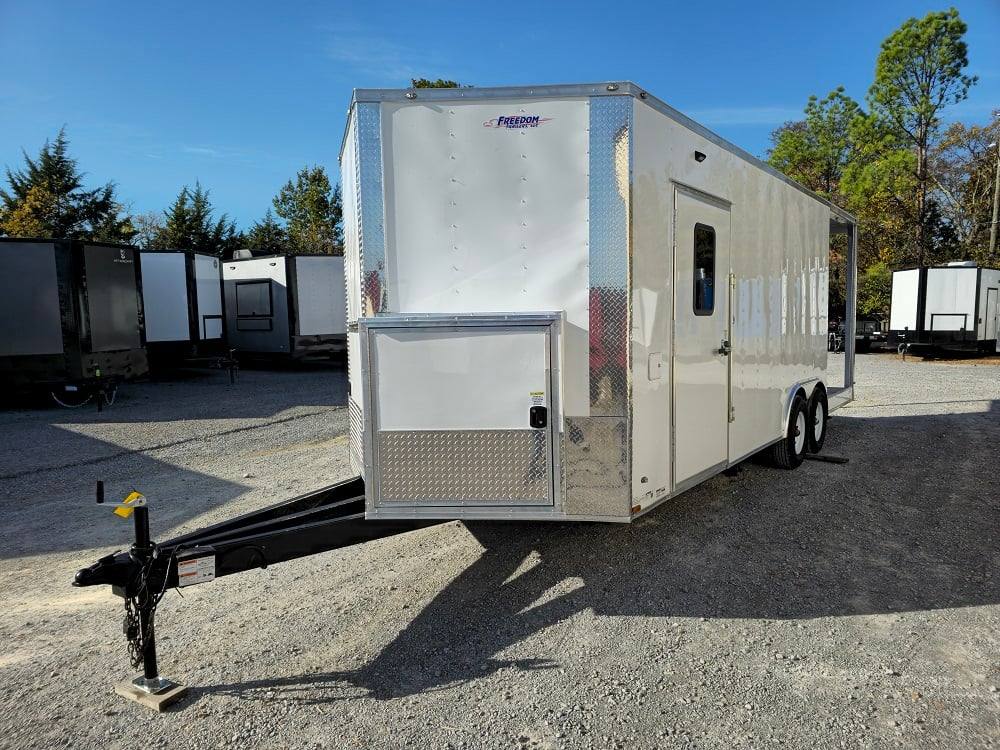 8.5' X 23' White Pizza Concession Trailer Vending - Image 3
