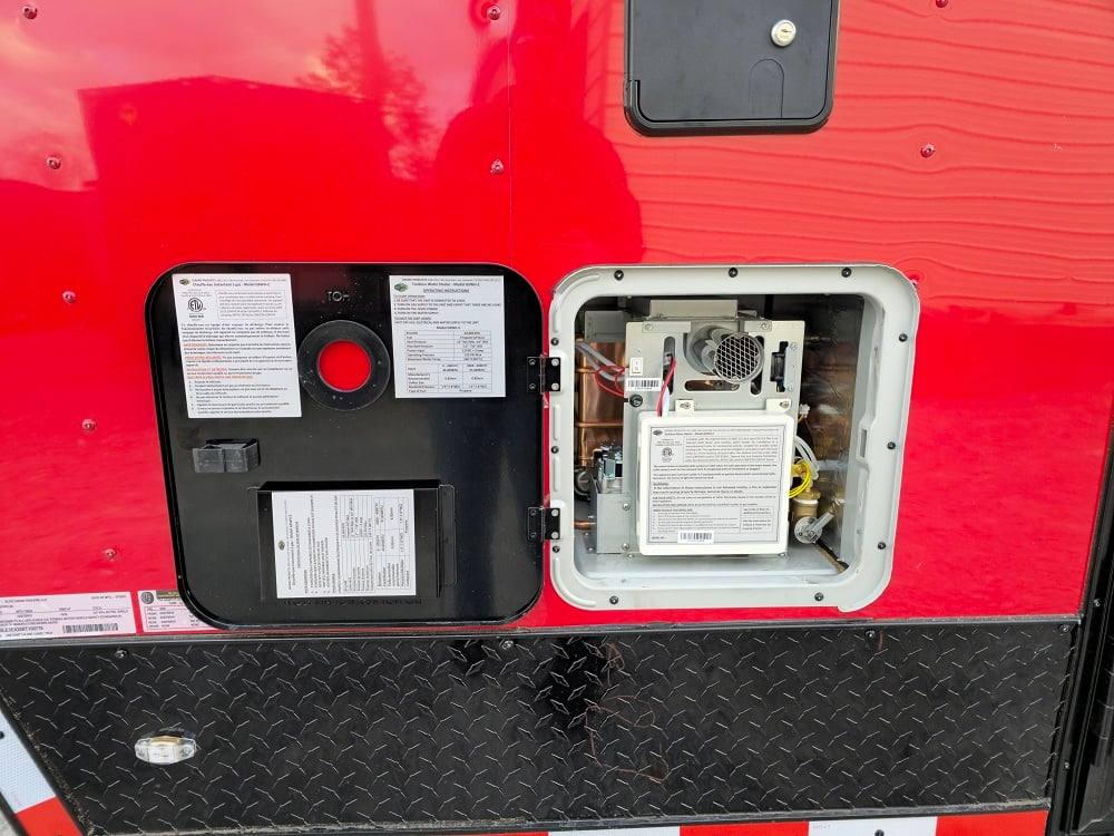 8.5' X 49' Red Food Event Catering Concession Trailer - Image 4