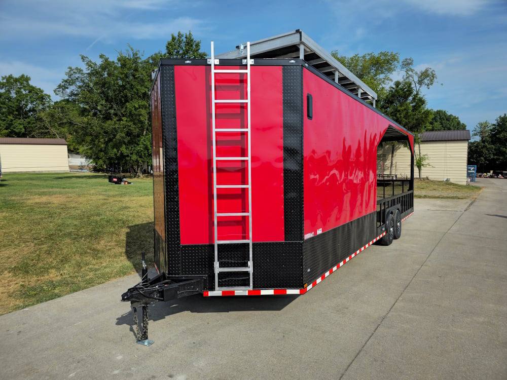 Enclosed Trailer 8.5' X 30' Red Hybrid Drone and Equipment Hauler - Image 3