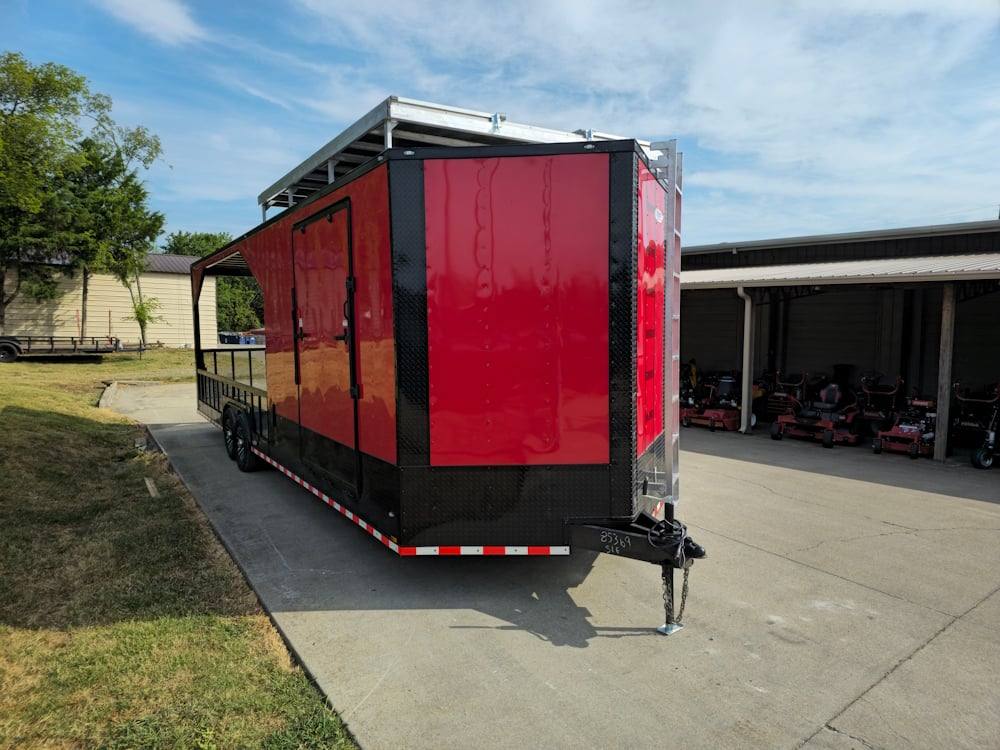 Enclosed Trailer 8.5' X 30' Red Hybrid Drone and Equipment Hauler - Image 2