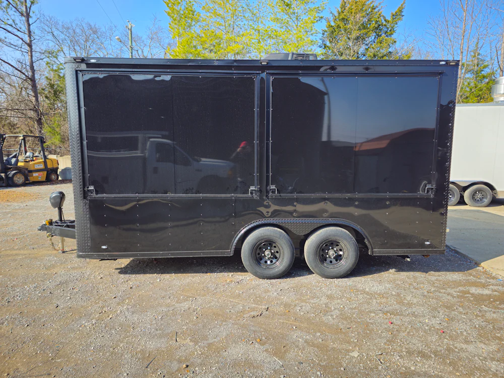 8.5' X 16' Black Merchandising & Marketing Event Trailer - Image 3