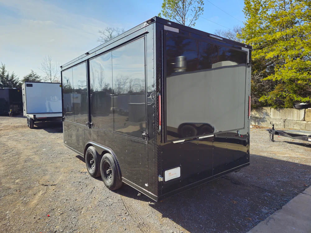 8.5' X 16' Black Merchandising & Marketing Event Trailer - Image 4