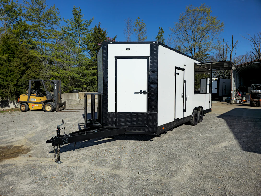 8.5' X 22' White / W Black Out Concession Trailer Kettle Corn Event Catering - Image 3