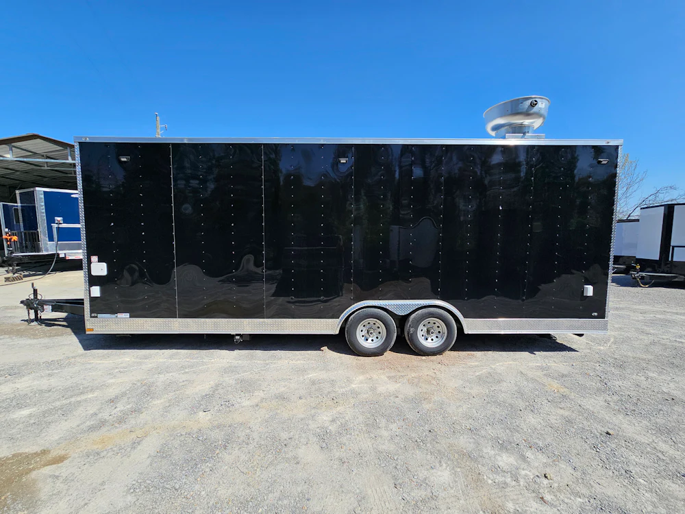 8.5 x 24 Black Concession Trailer Food Event Catering - Image 4