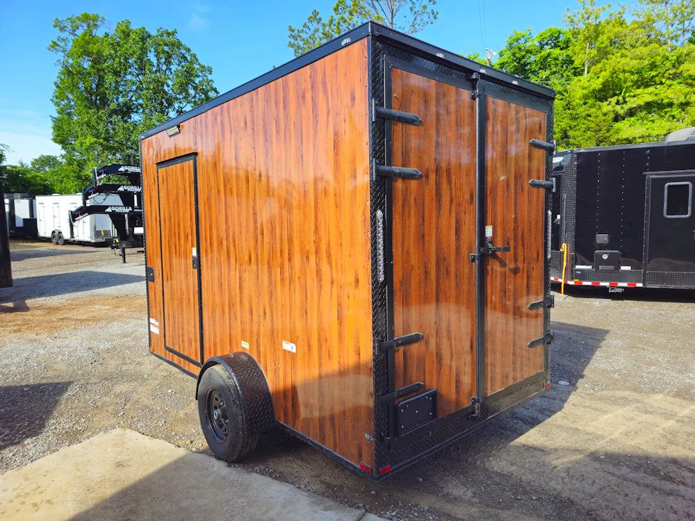 7' X 12' Wood Grain Concession Trailer Custom Food Event Catering Vending - Image 4