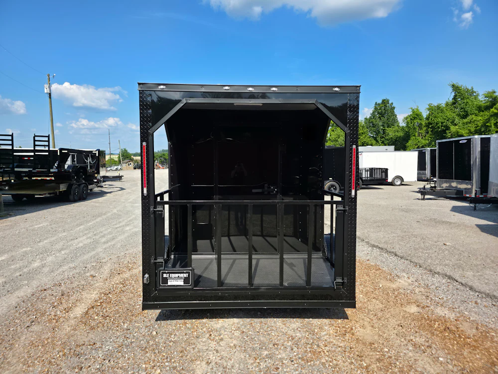 7' X 12' Black With Blackout Elite Porch Trailer With Built-In Sink - Image 4