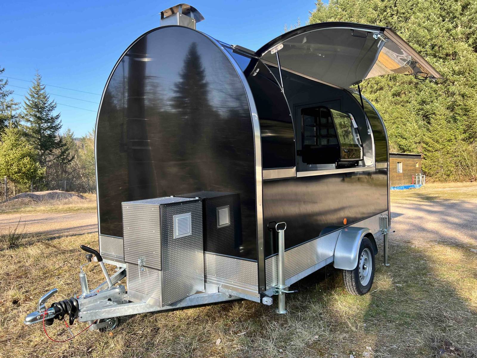 2025 Black Food Stand concession-Vending Business Trailer - Image 2