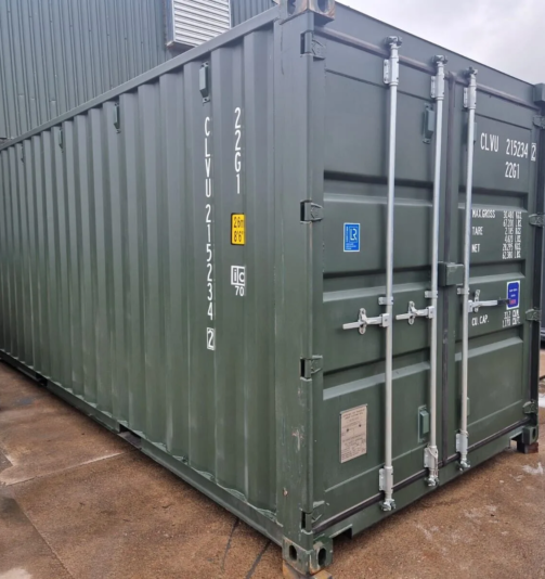 New-20Ft-Shipping-Container-One-Trip-Green-Easy-Opening-Door.webp