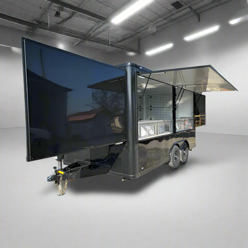 8.5' X 16' Black Merchandising & Marketing Event Trailer