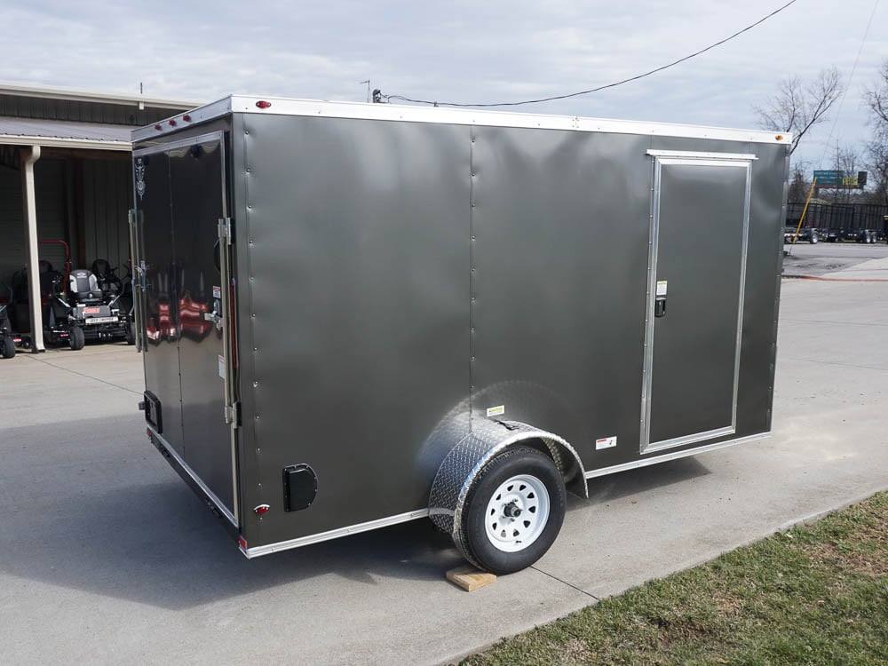 7x12 Enclosed Charcoal Trailer with Silver ATP 3500lb Axle Storage - Image 3