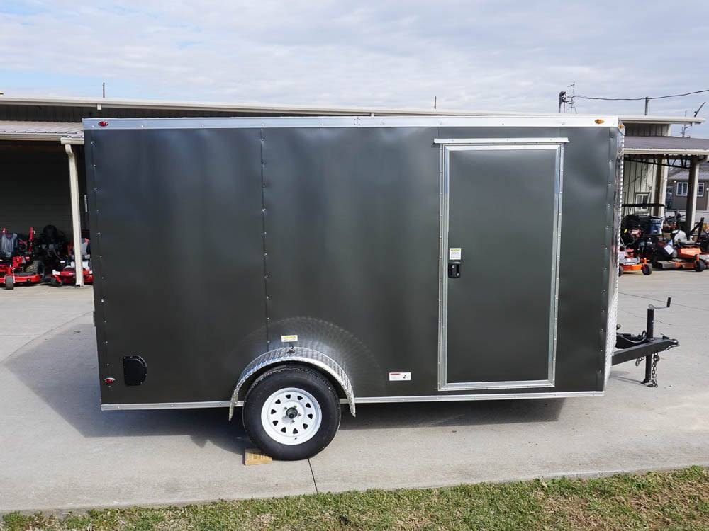 7x12 Enclosed Charcoal Trailer with Silver ATP 3500lb Axle Storage - Image 4