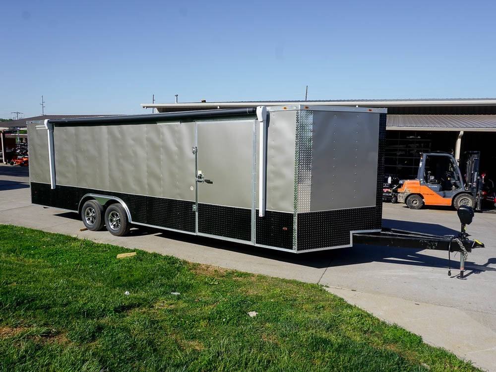 8.5x26 Custom Beige Enclosed Trailer Car Hauler