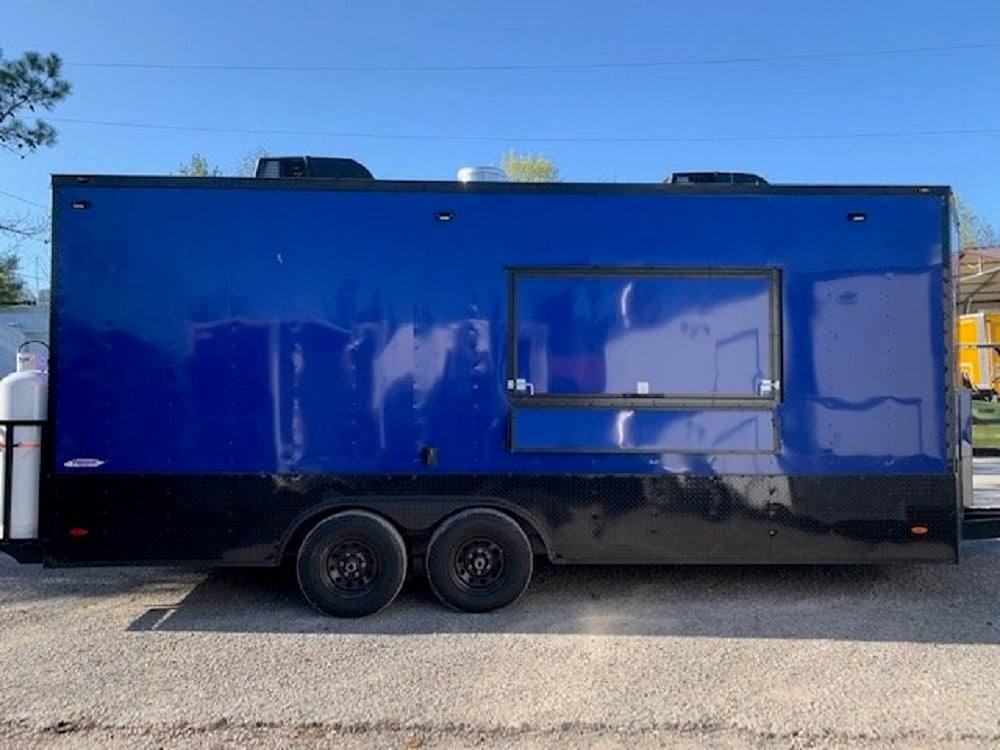 8.5 x 20' Cobalt Blue Food Vending Concession Food Trailer With Appliances