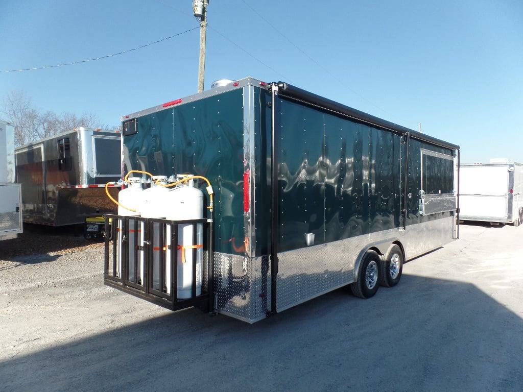 8.5' x 24' Concession Food Trailer Emerald Green With Appliances - Image 2