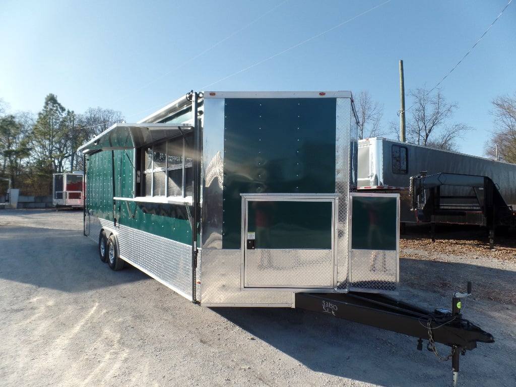 8.5' x 24' Concession Food Trailer Emerald Green With Appliances - Image 4