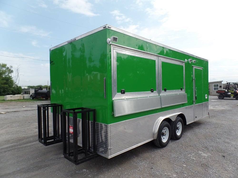 8.5' x 14' Concession Food Trailer Lime Event Catering - Image 3