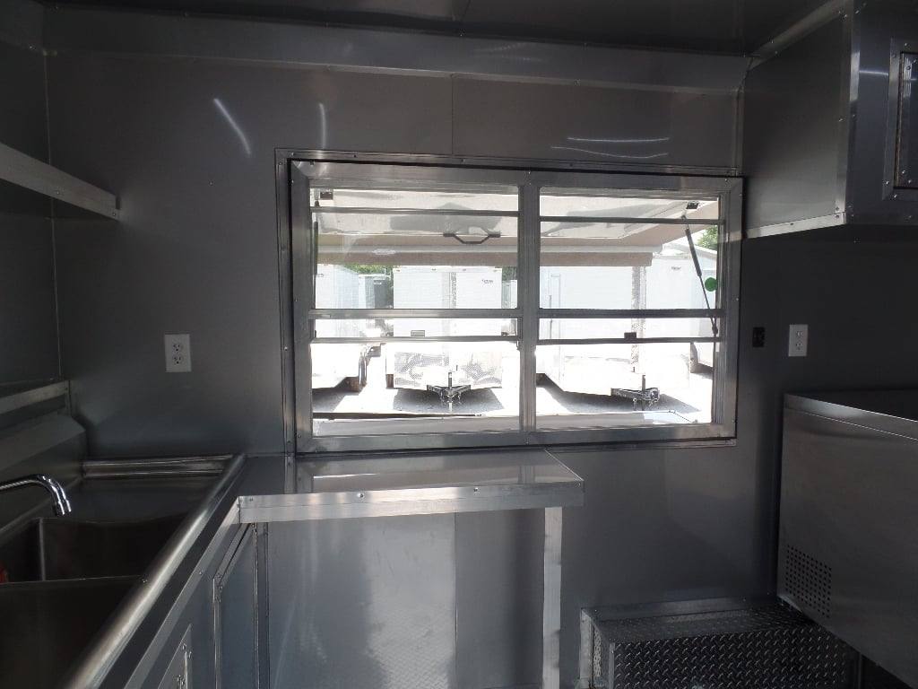 8.5' x 12' White Concession Food Trailer With Appliances - Image 3