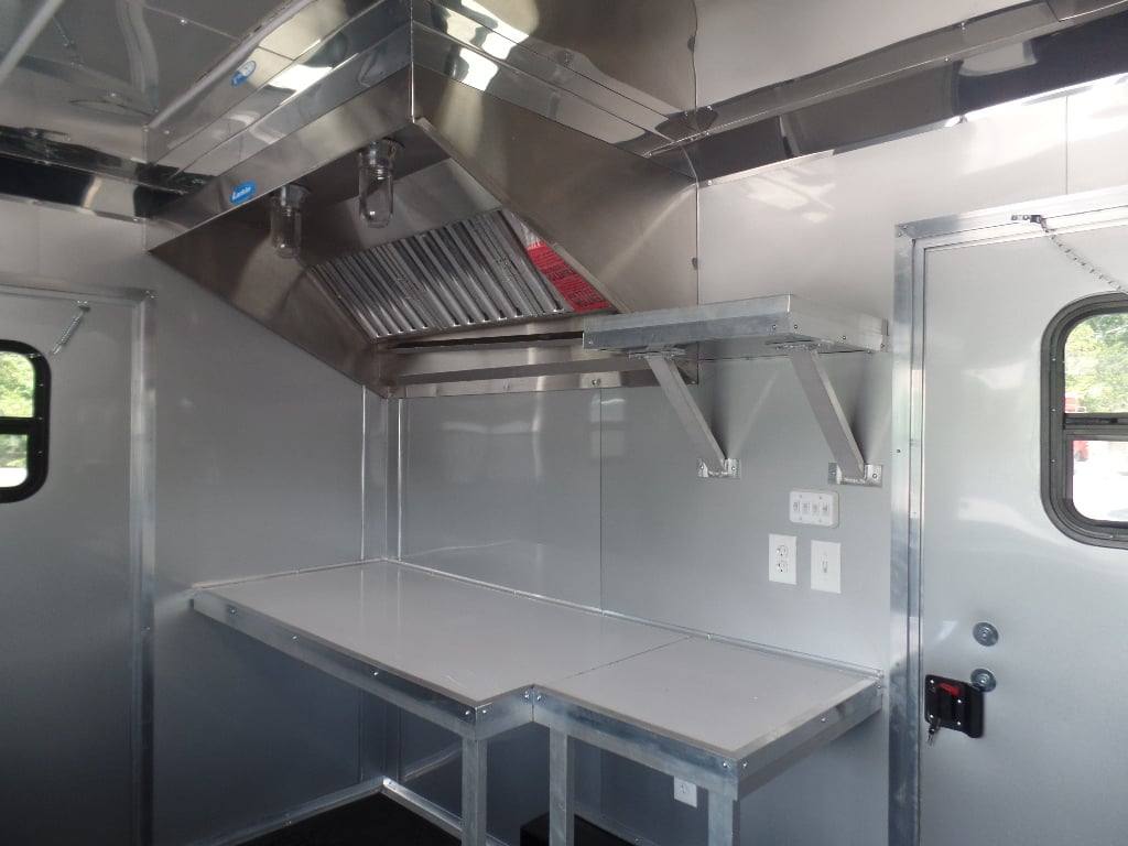 8.5' x 12' Black Concession Food Trailer - Image 4