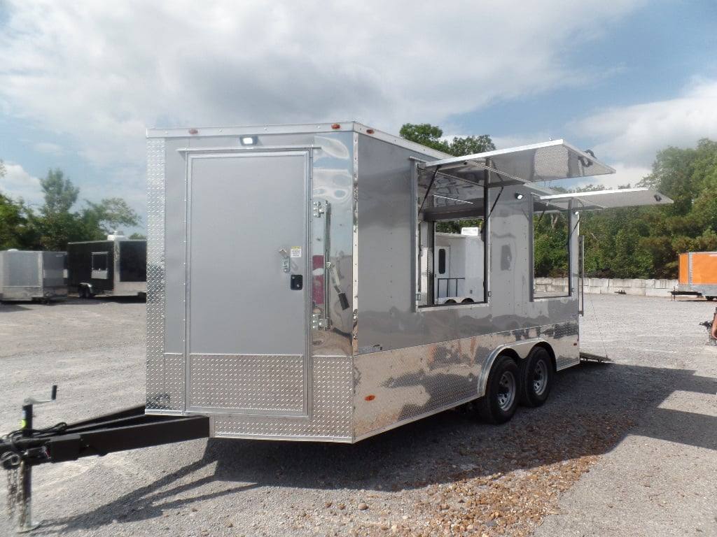 8.5' x 15' Silver Frost Custom Concession Food Trailer - Image 2