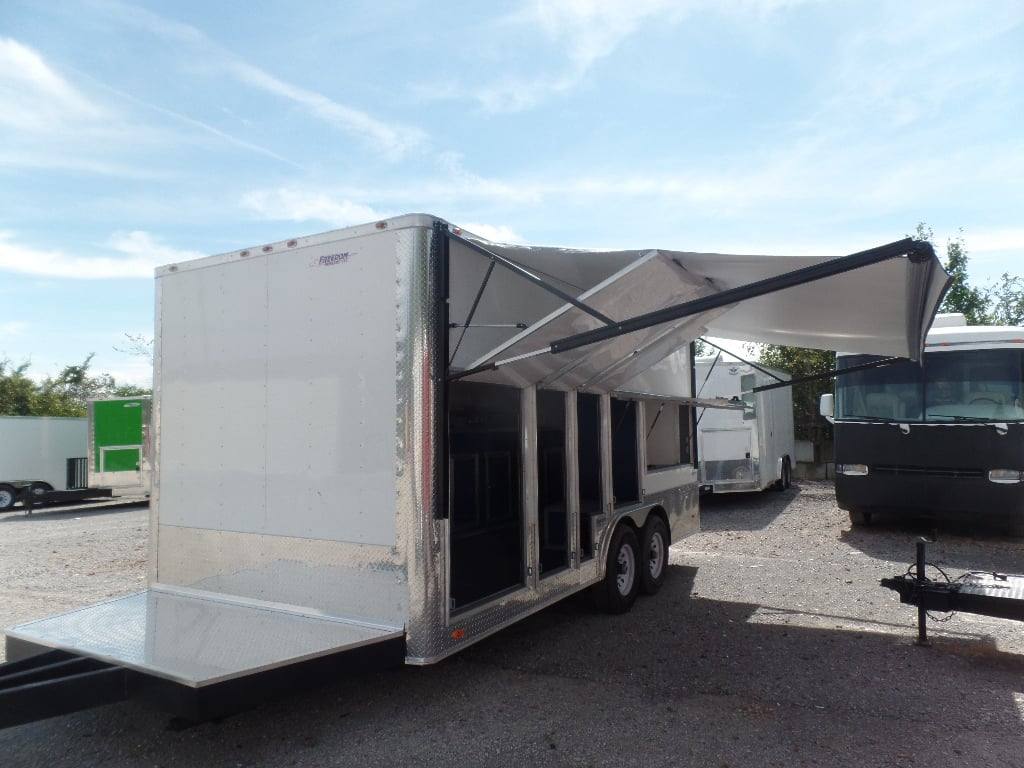 8.5' x 18' White Yogurt Concession Food Trailer - Image 3
