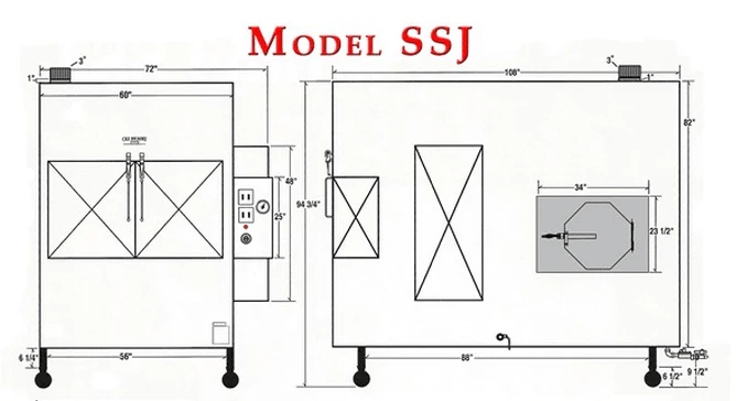 Ole Hickory Pits SSJ BBQ Smoker Commercial Rotating Racks 150 sq. ft. - Image 2